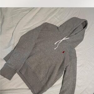 Women’s XS Ralph Lauren Gray Hoodie with Red Logo
